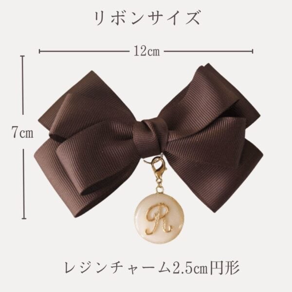 20色展開-イニシャルリボンチャーム（ビッグサイズ） - リボンSHOP
